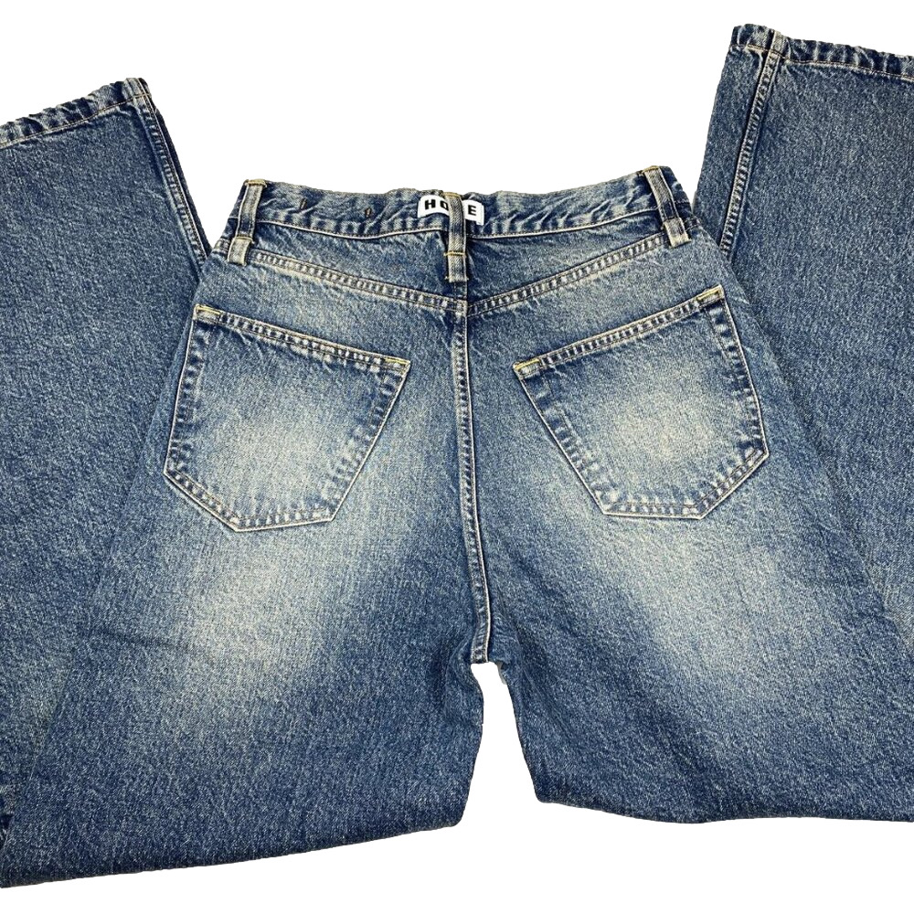 NEW HOPE Men Jeans Blue Size 30 Skid Loose Fit Wide Flared Leg Cotton Mid